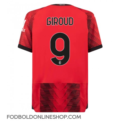 AC Milan Olivier Giroud #9 Hjemmebanetrøje 2023-24 Kortærmet